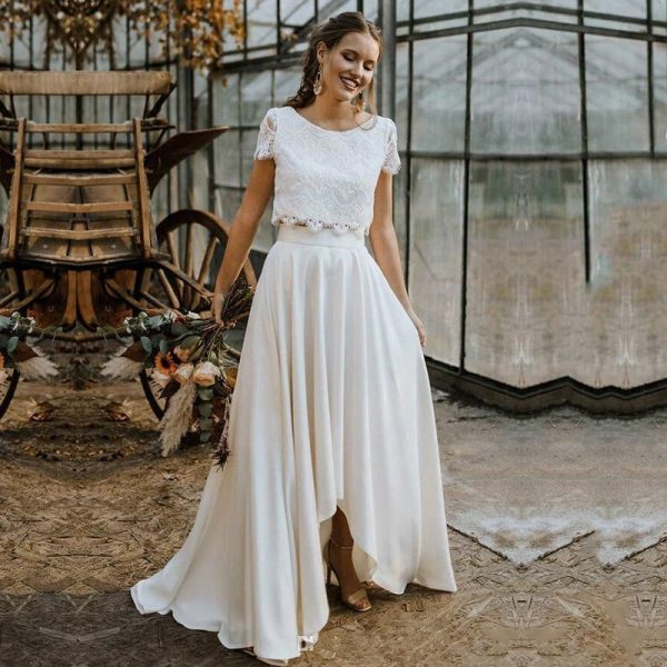 robe de mariée original en deux parties